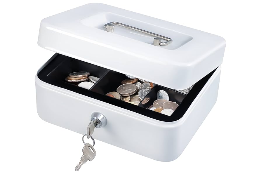 Amazon.com : KYODOLED Medium Cash Box with Money Tray,Small